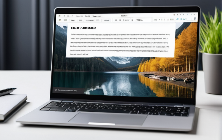 폰트 정렬 도구와 활용법 - **Prompt:** A clean, professional-looking blog post displayed on a modern laptop screen, emphasizing...
