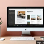 Home 18 가독성을 높이는 폰트 조합 - A modern digital workspace scene showcasing a designer’s desk with multiple screens displaying typog...